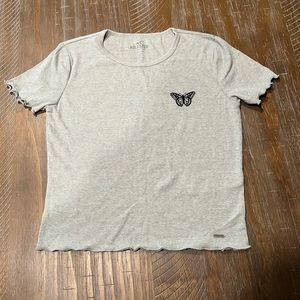 XS Grey Butterfly Hollister Tee